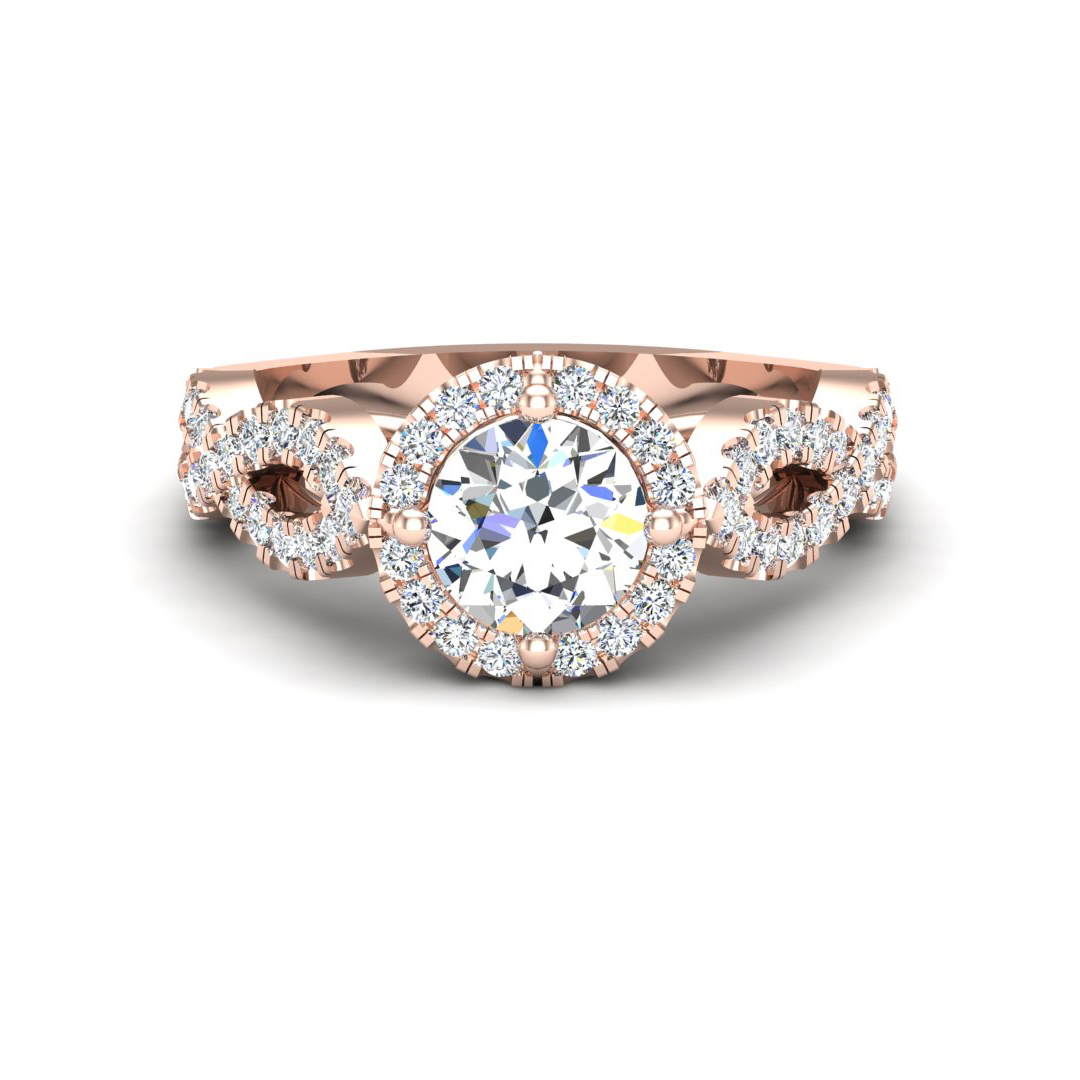 Oakley Halo Engagement Ring